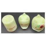 Antique Custard Uranium Glass Souvenir Collection - 9 Pieces