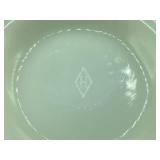 Antique Heisey Hand Painted Roses Custard Uranium Glass Ring Band Creamer, Celery Vase and Sugar with Lid