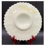 Antique Custard Uranium Glass Northwood Wright Twig 7" Plate, 4" Tumbler, Salt & Pepper Set and 4.25" H Cordial Glass