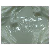 Antique Custard Uranium Glass Northwood Wright Twig 7" Plate, 4" Tumbler, Salt & Pepper Set and 4.25" H Cordial Glass