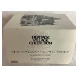 Retired Dept 56 New England Village Series Weston Train Station, Brick Town Hall and Arlington Falls Church