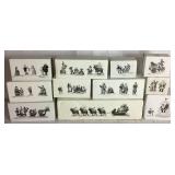 Heritage Village Dept 56 Village Accessories - Includes Town People - Lot 2 - 11 boxes
