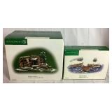 Dept 56 - Village Accessories - Sounds of the Northwoods, Wooden Rowboats, The Woodshed & Chopping Block