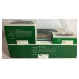 Dept 56 - Village Accessories - Sounds of the Northwoods, Wooden Rowboats, The Woodshed & Chopping Block