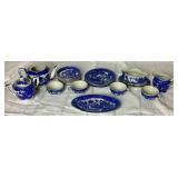 Miniature Blue Willow Japanese Tea and Dinnerware Set - Child