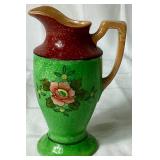 Asian Collection of Vases, Fans, Pitcher, Plate and Carved Village Scene