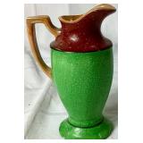 Asian Collection of Vases, Fans, Pitcher, Plate and Carved Village Scene