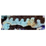 Vintage Crocheted Blanket in Beautiful Blues 50" x 60"