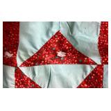 Vintage Quilt 90" X 94" - Hand Tied and Hand Stitched with 2 Matching Pillows