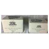 Dept 56 Retired New England Village Series Yankee Jud Bell Casting, Jannes Mullet Amish Barn and Jacob Adams Farmhouse and Barn