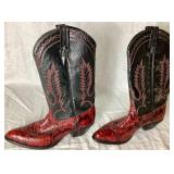Tony Lama Vintage Leather Cowboy Boots Size 9M