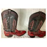 Tony Lama Vintage Leather Cowboy Boots Size 9M