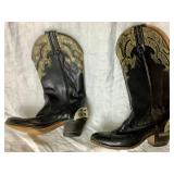 Vintage Laredo Leather Cowboy Boots Size 8B