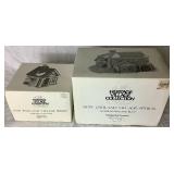 Dept 56 Retired New England Village Series J. Hudson Stoveworks, Bluebird Seed and Bulb and Otis Hayes Butcher