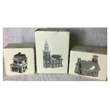 Retired Dept 56 New England Village Series Ann Shaw Toys, Sleepy Hollow School and Old North Church