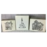 New England Village Retired Dept 56 Series Steeple Church, Ben