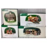 Dept 56 New England Village Series Accessories - Mill Creek Crossing, The WoodWorker, Masonry Bake Oven and Farmer
