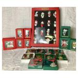 Santa Bear Ornament Collection 34 Pieces, Assorted Years