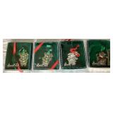 Santa Bear Ornament Collection 34 Pieces, Assorted Years
