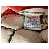 Miscellaneous SantaBear Collection - Outoor Flag Cookie Mold, 2 Decorative Water Globes, Button Covers, 1996 Throw Blanket, Santa Bear Sweatshirts (2 L and 3 XL), and Small Photo Album