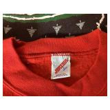 Miscellaneous SantaBear Collection - Outoor Flag Cookie Mold, 2 Decorative Water Globes, Button Covers, 1996 Throw Blanket, Santa Bear Sweatshirts (2 L and 3 XL), and Small Photo Album