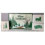 Dept 56 Original Village Accessories- Landscape Set 1 Includes 4 Boxes