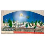 Dept 56 North Pole Series Backdrop and Accessories - 5 Piece Set