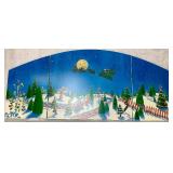 Dept 56 North Pole Series Backdrop and Accessories - 5 Piece Set