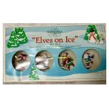 Dept 56 North Pole Series Backdrop and Accessories - 5 Piece Set
