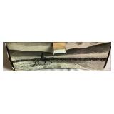 Smoke Grey Top Rail Style WF2527 Stetson 4X Beaver Fur Felt Cowboy Hat Size 7 1/4 - 58 with Rope Band and Feather Accent (Comes with Original Box)