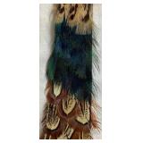 Brown Stetson 5X Beaver Felt Fur Cowboy Hat Size 7 3/8 with Feather Hat Band (Comes with Original Box) - small holes/imperfections on one side from pins placed on hat