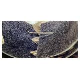 Brown Stetson 5X Beaver Felt Fur Cowboy Hat Size 7 3/8 with Feather Hat Band (Comes with Original Box) - small holes/imperfections on one side from pins placed on hat