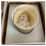 Brown Stetson 5X Beaver Felt Fur Cowboy Hat Size 7 3/8 with Feather Hat Band (Comes with Original Box) - small holes/imperfections on one side from pins placed on hat