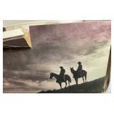 Brown Stetson 5X Beaver Felt Fur Cowboy Hat Size 7 3/8 with Feather Hat Band (Comes with Original Box) - small holes/imperfections on one side from pins placed on hat