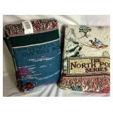 (2) Dept 56 New England Village and North Pole Series Throws 48 x 67