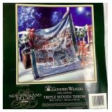 (2) Dept 56 New England Village and North Pole Series Throws 48 x 67