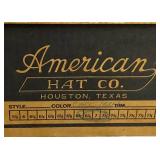 American Hat Co. 3X Clear Beaver Cowboy Hat Size 7 with Feather Band (Comes with Original Box)