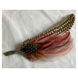 Smoke Grey Top Rail Style WF2527 Stetson 4X Beaver Fur Felt Cowboy Hat Size 7 1/4 - 58 with Rope Band and Feather Accent (Comes with Original Box)