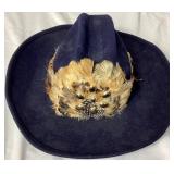 3 Studded Bollman Hat Co. 100% Wool Doeskin Felt Western Style Bundle (No Size Marked)