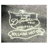 3 Studded Bollman Hat Co. 100% Wool Doeskin Felt Western Style Bundle (No Size Marked)