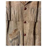 Western Style Suede Fringe Vintage Jacket - 46 chest, 24 length