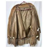 Western Style Suede Fringe Vintage Jacket - 46 chest, 24 length