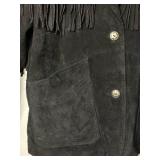 Global Identity Suede Fringe Western Style Jacket Size L, with Esprit Fringe Crossbody Bag 