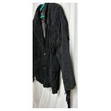 Global Identity Suede Fringe Western Style Jacket Size L, with Esprit Fringe Crossbody Bag 