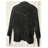 Global Identity Suede Fringe Western Style Jacket Size L, with Esprit Fringe Crossbody Bag 