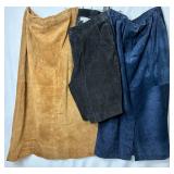 2 Suede Skirts - Size 18 W and Black Suede Shorts - Size 16, Saint Johns Bay and August Max Women