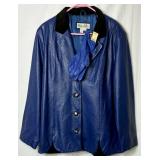 Maggie Barnes Leather Jacket Size 1X and Wilsons Leather Gloves Size L (Tag still attached)