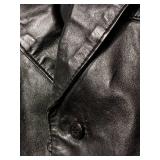 Bermans Vintage Leather Vest - Size 46, Diamond Plate Buffalo Leather Motorcycle Patch Vest - Size 3X, and Fingerless XL Gloves