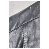 Bermans Vintage Leather Vest - Size 46, Diamond Plate Buffalo Leather Motorcycle Patch Vest - Size 3X, and Fingerless XL Gloves