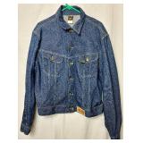 Vintage Lee Rider Terex General Motors Denim Trucker Jacket Size 46L